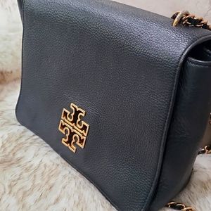 Authentic Black Tory Burch Adjustable Shoulder Bag